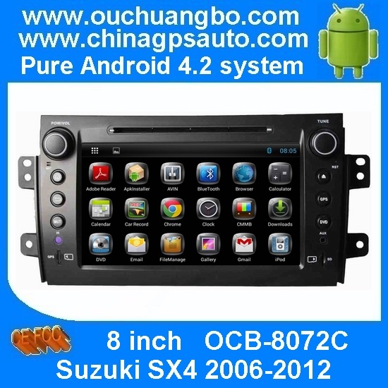 Ouchuangbo Auto GPS Navigation for Suzuki SX4 2006-2012 Android 4.2 DVD Radio Bluetooth 3G Wifi OCB-8072C
