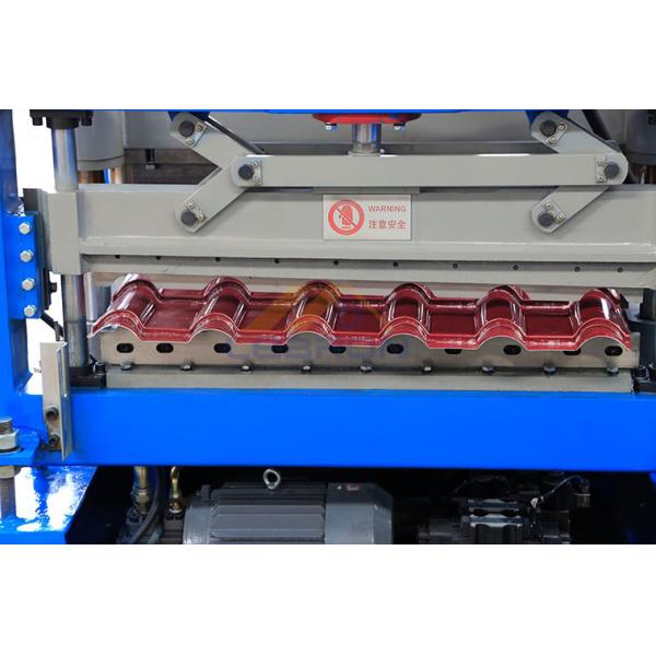 High Capacity Glazed Tile Roll Forming Machine 0.6mm Galvanized Steel