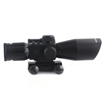 2.5-10X Magnification Black Laser Optic Scope with Red Laser Sight Hunting Essential