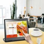Desktop L Shape Android Digital Signage Kiosk Tablet With Touch Screen 14" 15.6"