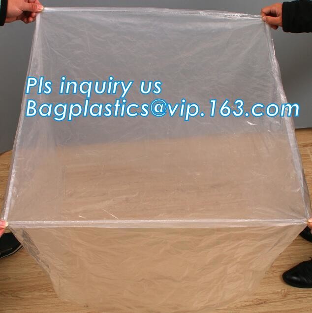 Customized Square Bottom or Side Guesst Plastic Protective Pallet Covers, 4 Mil Dust proof Clear Pallet Covers, BAGPLAST