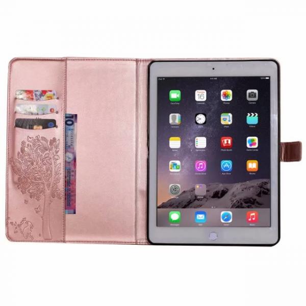 Luxury PU Leather 9.7-inch Apple iPad Pro 2016 Cases with Tree Embossed Folio Smart Stand Cover