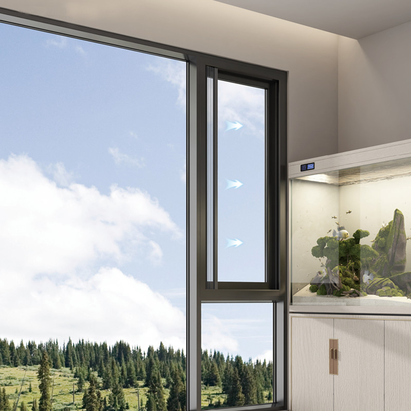 Weatherproof Lift Up Window Sound Insulation With Lever Handle
