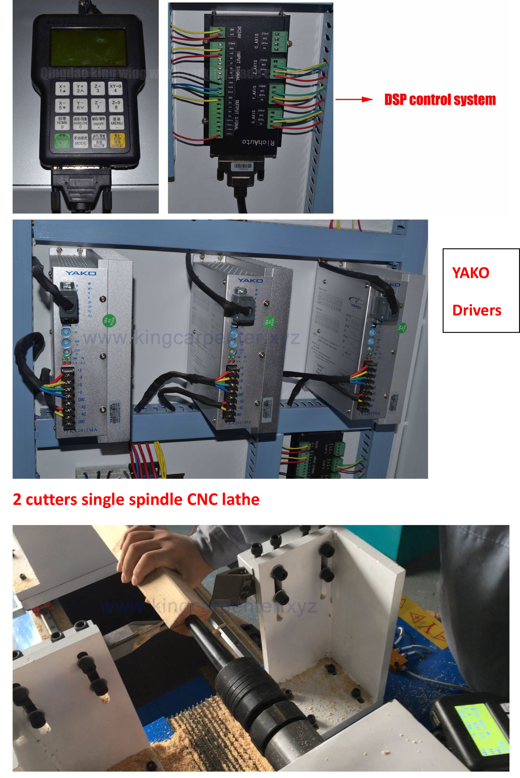 CNC wood turning machine DSP control easy to use CNC wood Lathe
