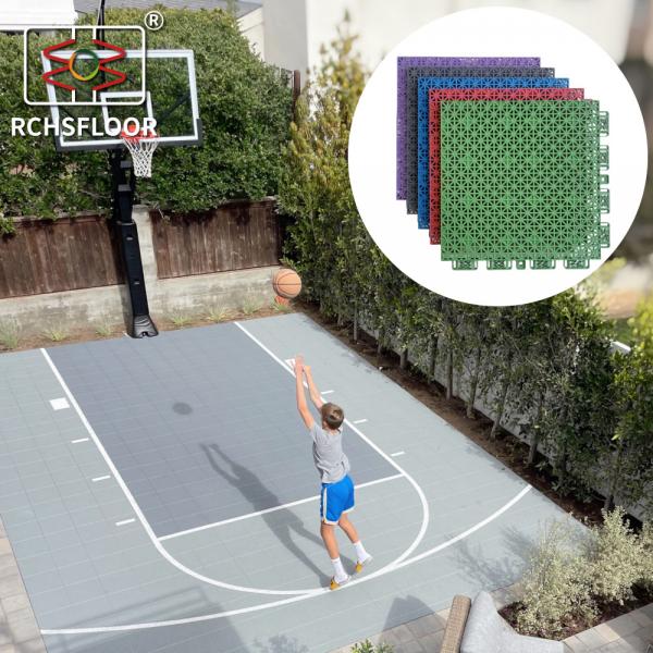 Quality Slip Resistant Interlocking Backyard Court Tiles Indoor Outdoor Sports Tiles for sale