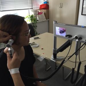 High Resolution Digital Video Otoscope , Hook-wall ENT Digital View Image Printer System