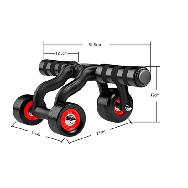 Multi-Functional Ab Roller Wheel 3 Wheels Ab Roller Kit Home Gym Equipment Exercise Set for Abdominal Exercise