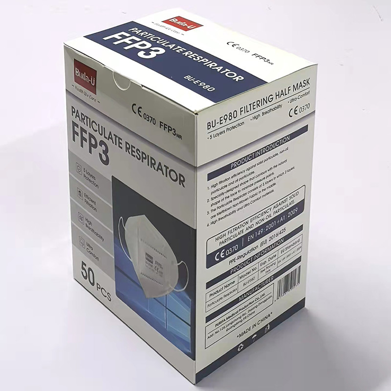 FFP3 Particle Filtering Half Mask , Breathable FFP3 Particulate Respirator , Excellent Packing Design