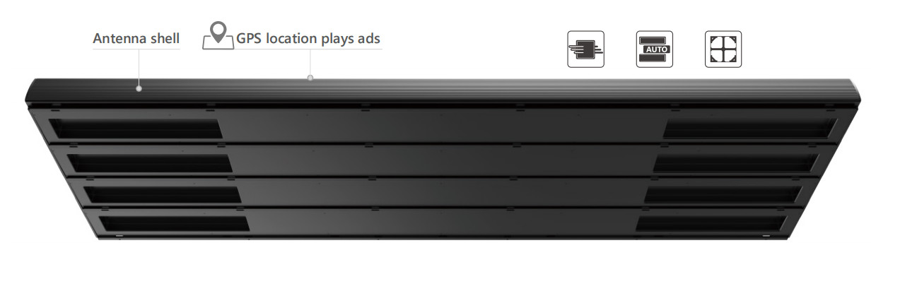 IP66 mobile lED display Advertising Digital Signage In Bus