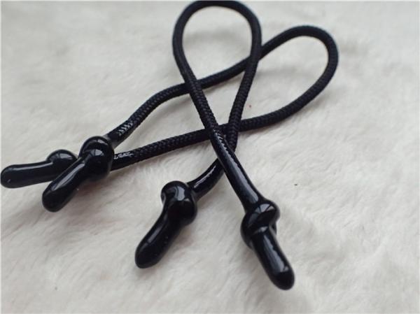 Quality Single Color Non Elastic Cord tape With Shinny Silicone Edings For Bag Puller for sale
