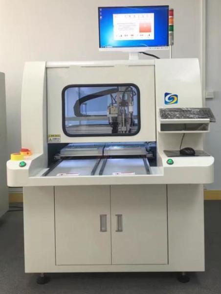 Quality 60000 RPM Off Line Dual Platform PCB Depaneling Router for sale