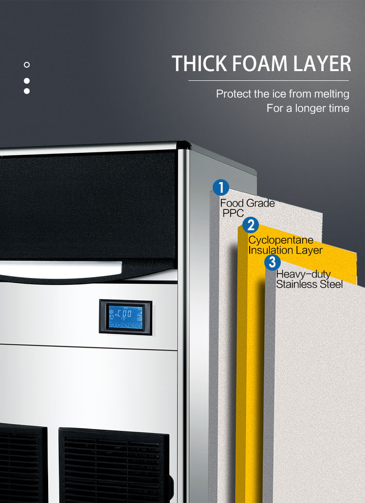 100kg/24h Air Cooled Cube Ice Making Machine With Digital Control Bar Counter Ice Maker