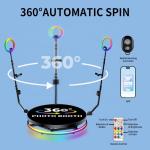 High Capacity 360 Photo Booth with Digital Backdrop Edit Software and Remote