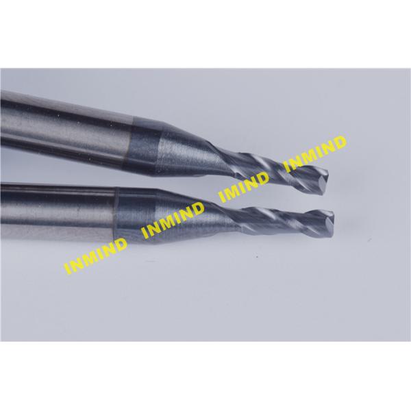 SiN Coating Corner Radius End Mill , HRC55 4 Flute Extra Long End Mill SGS