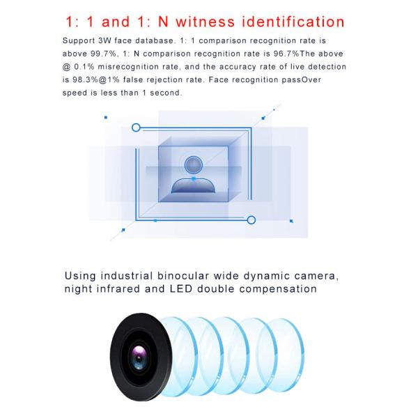 8 Inch IPS Face Recognition Infrared Thermometer