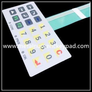 2.54 Pitch Industrial Numeric Keypad 2.0mm Membrane Switch Keyboard