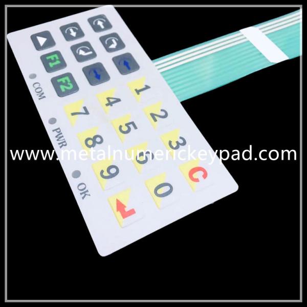 Quality 2.54 Pitch Industrial Numeric Keypad 2.0mm Membrane Switch Keyboard for sale