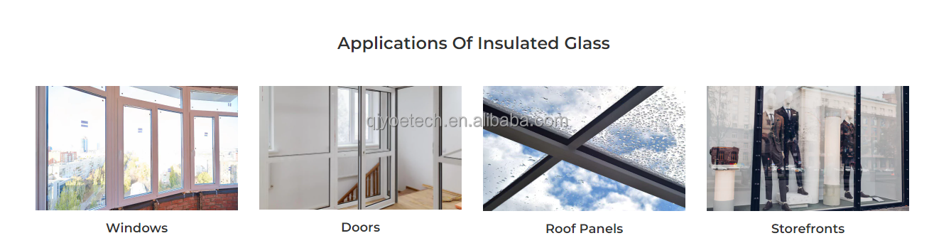 Jinyao Double Glazed Insulated Glass IGU Units Energy Saving for Building Window Facades