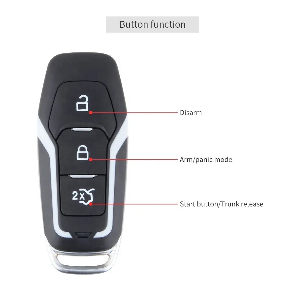 Original 3 - Button Remote Control 433MHZ Smart Remote Car Key for Ford