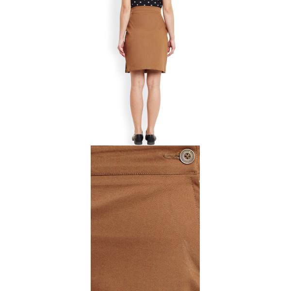 Breathable Polyester Cotton Women's Dress Plus Size Dry Cleanable Office Wear Skirt