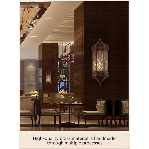 Handmade Living Room Vintage Copper Wall Light With 50000 Hous Lifespan