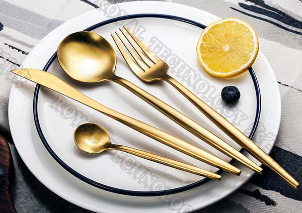 SS Flatware Titanium Nitride Coating Machine , Magnetron Sputtering / Ion Plating System