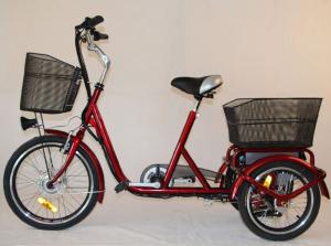 China Front Basket Adult Electric Tricycles Rear Cargo , 3 Wheel Electric Bicycle on sale