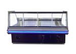 Transparent Glass Square Refrigerated Deli Showcase Single Temperature R404a