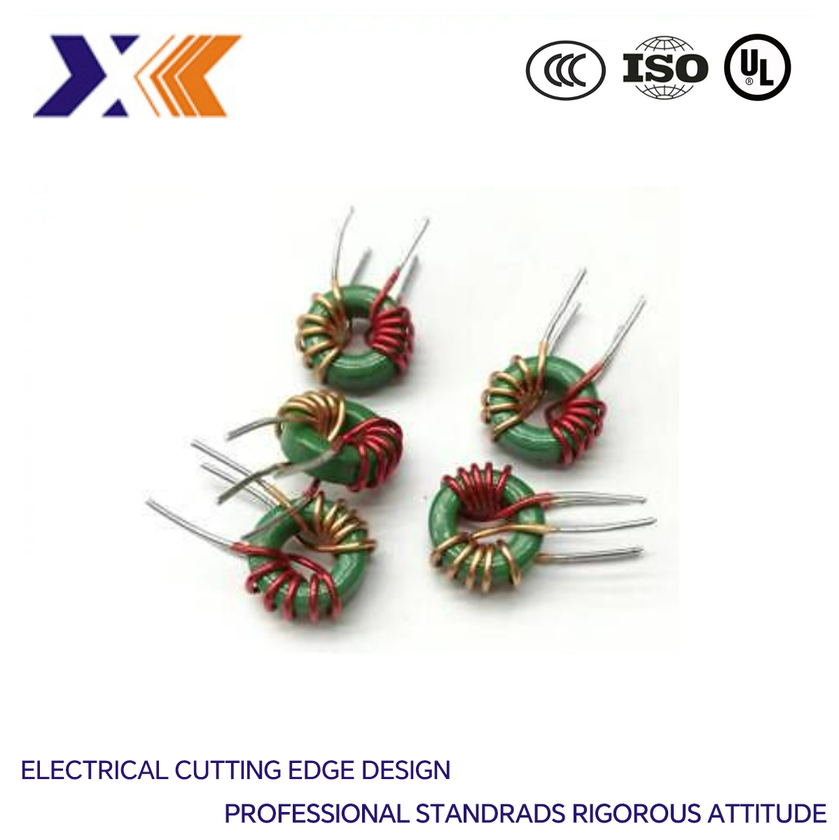 Customized Height Flat Copper Wire Inductor with High Power and 0.1-10KOHM Resistance