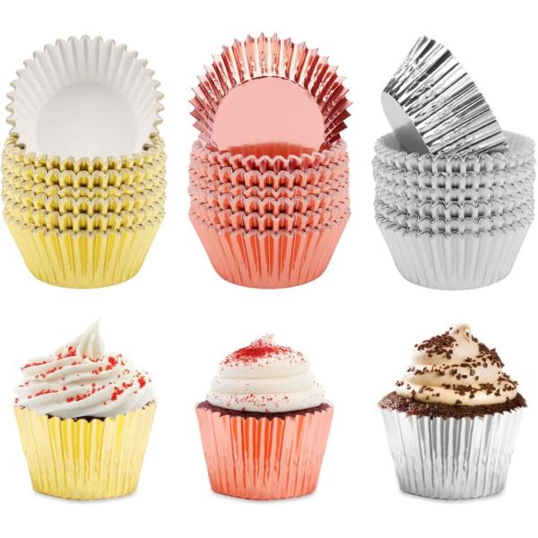 Rk Bakeware China Aluminum Foil Muffin Liner Cupcake Liner Aluminum Foil Paper Baking Cup