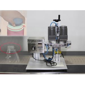 China Desktop 80W Bottle Screw Capping Machine Electrical control movement wholesale