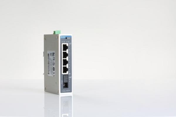 Quality 1 1000M FX 4 10/100/1000M RJ45 5 Port Ethernet Switch , Din Rail Switch Mount for sale