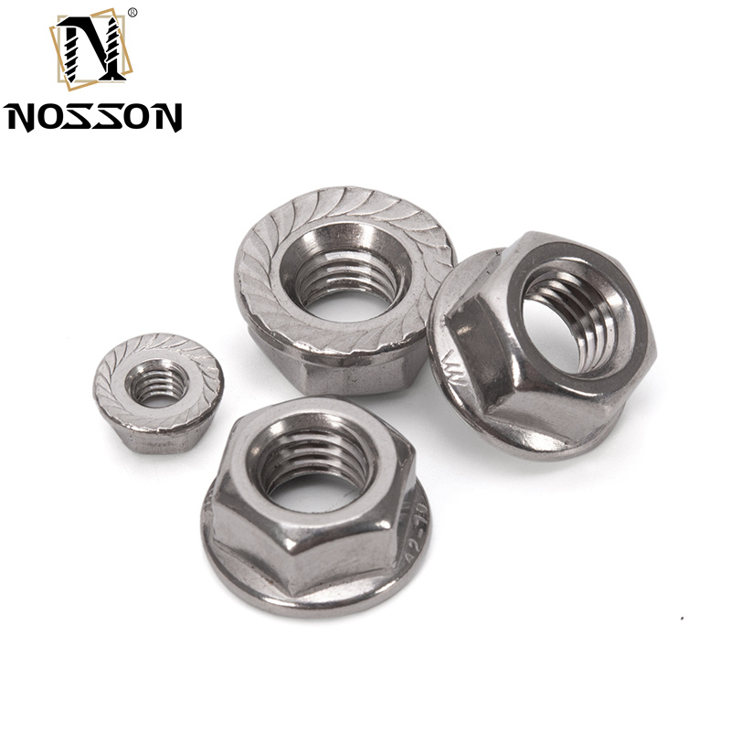 12 Point Flange Nut DIN6923 Stainless Steel Self-locking with Black Oxide Finish and Imperial Inch Measurement System