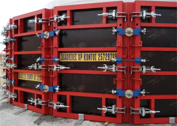 Painted Concrete Slab Formwork Systems Circular Column Formwork High Turnover