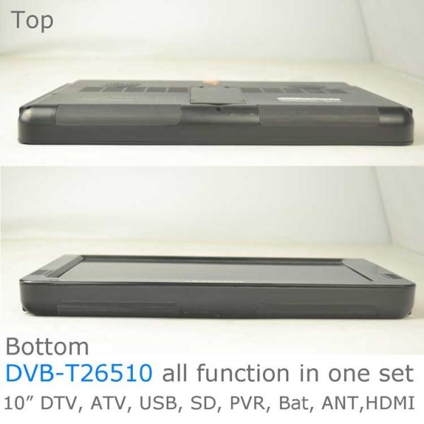 10 DVB-T2 MPEG4 H265 HEVC H264 Portable TV PVR Multimedia Player Digital Analog kitchen bedroom car
