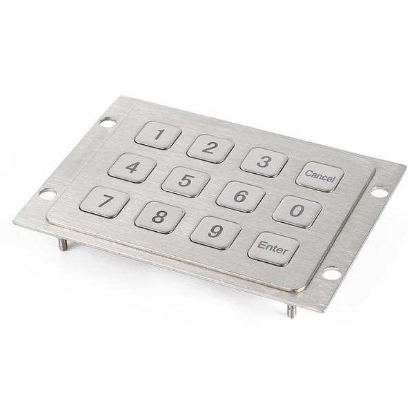 12 key numeric keypad matrix keypad vending machine keypadswith flat key buttons