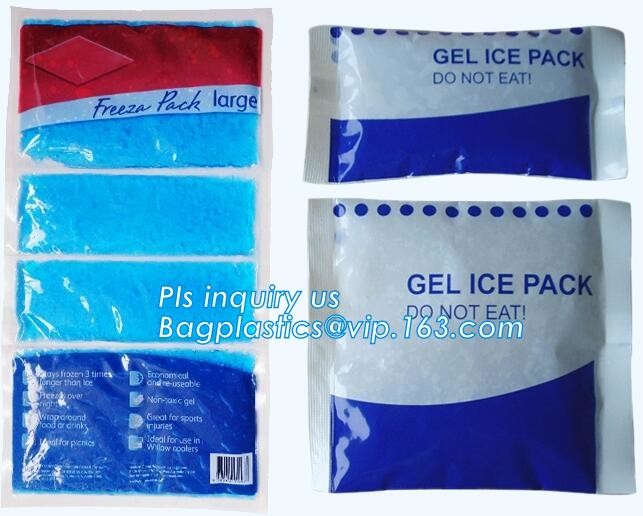 Liquid and fruit fresh keeping ice bag pack, bagged ice storage box for fresh vegetables, disposable ice cube bag for fr