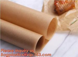 China Bleached with Unbleached Greaseproof Paper for food wrapping,Environmental friendly and green greaseproof food packaging wholesale