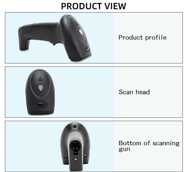 Operating Current 70MA ZP6800 1D Handsfree Barcode Reader Handheld Barcode Scanner