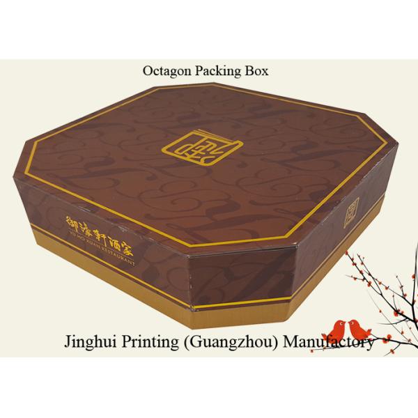 Octagon Shape CMYK Colors Printing Cardboard Paper Material Packing Box with Gold Color Hot Stamping Craft