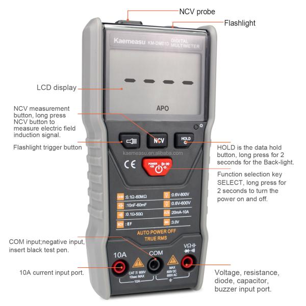 Hot Sale Anti burn Multitester Voltage resistor tester Auto Ranging Professional Industrial Digital Multimeters price