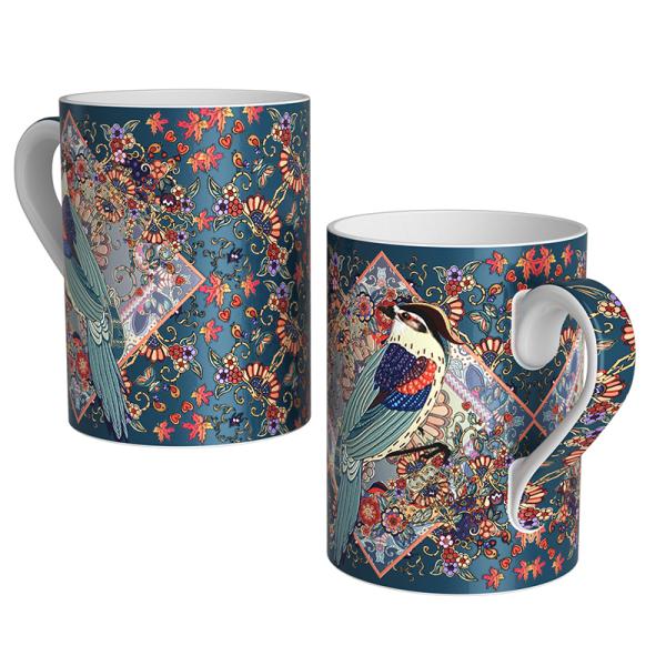 Cuckoo Bone China Coffee Mugs Drinking 400ml With Multiple Shaft Colors