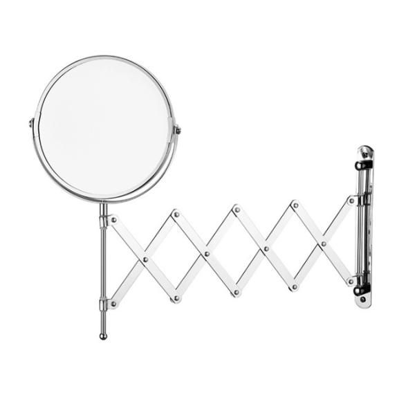 Home hotel bathroom makeup mirror HD retractable vanity mirror rotatable wall-mounted nail-free beauty mirror
