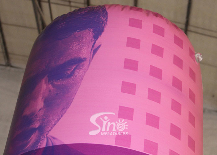 3 Mts High Custom Design Airtight Advertising Inflatable Column Completely Digital Printed Made Of Best Material