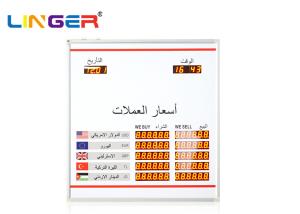 China Small Model Arabic Language Currency Display Board , Electronic Led Rate Display Board wholesale