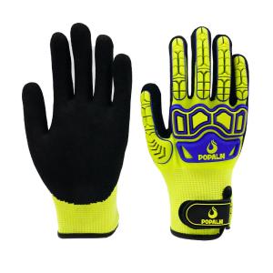 13 Guage Protective Gloves Cut Resistant Level C Sandy Nitrile Work Gloves for Constructions