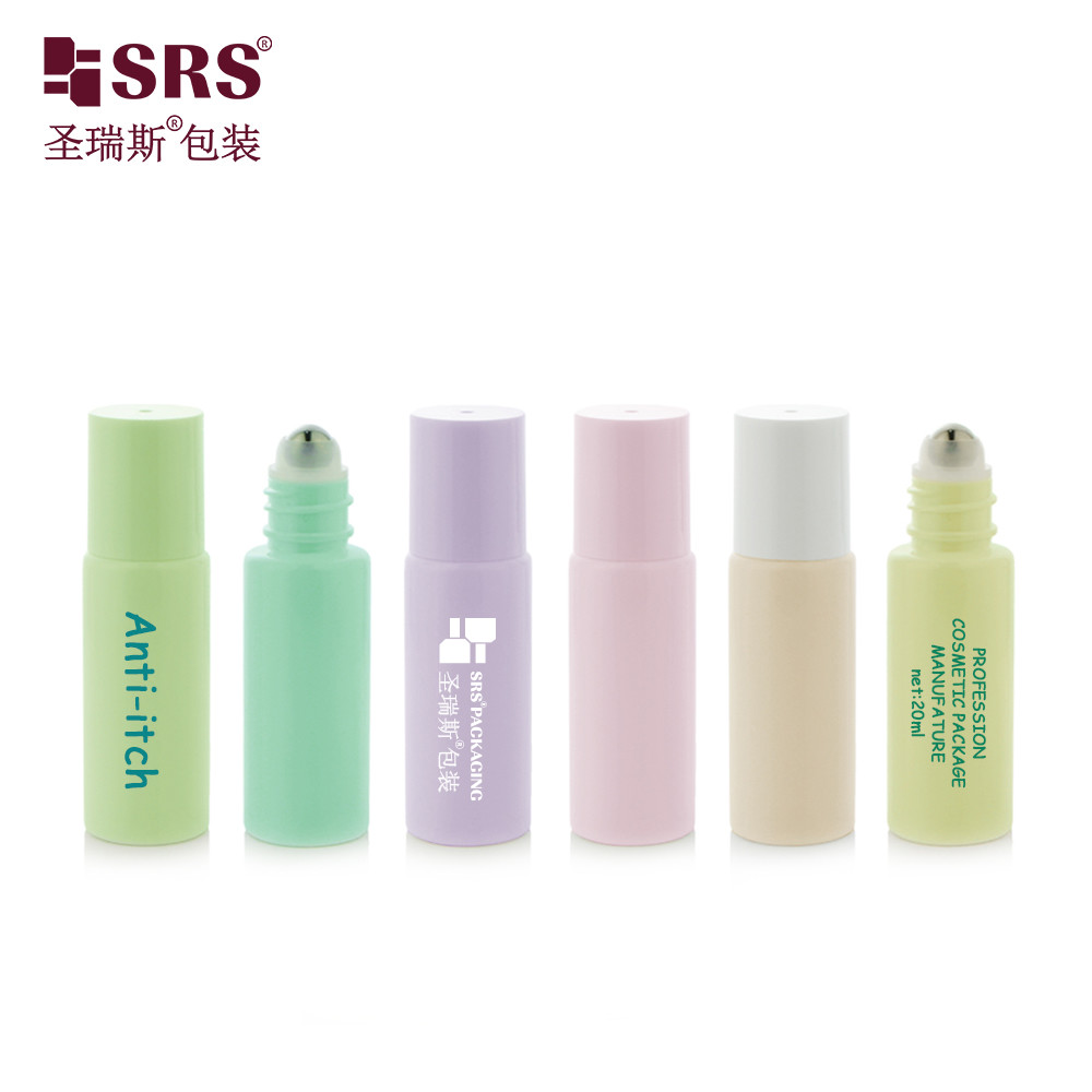 Pocket Size Nude Color Plastic Injection Blowing Custom Solid Color Anti-itch Liquid 15ml Roll Bottle