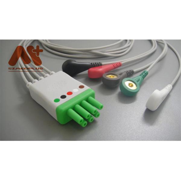 Mindray > Datascope Compatible 5 Lead snap ECG Telemetry Leadwire - 115-004869-00