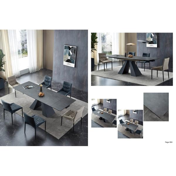 Modern Square Extendable Dining Table Living Room Sintered Stone Expandable Dining Room Table