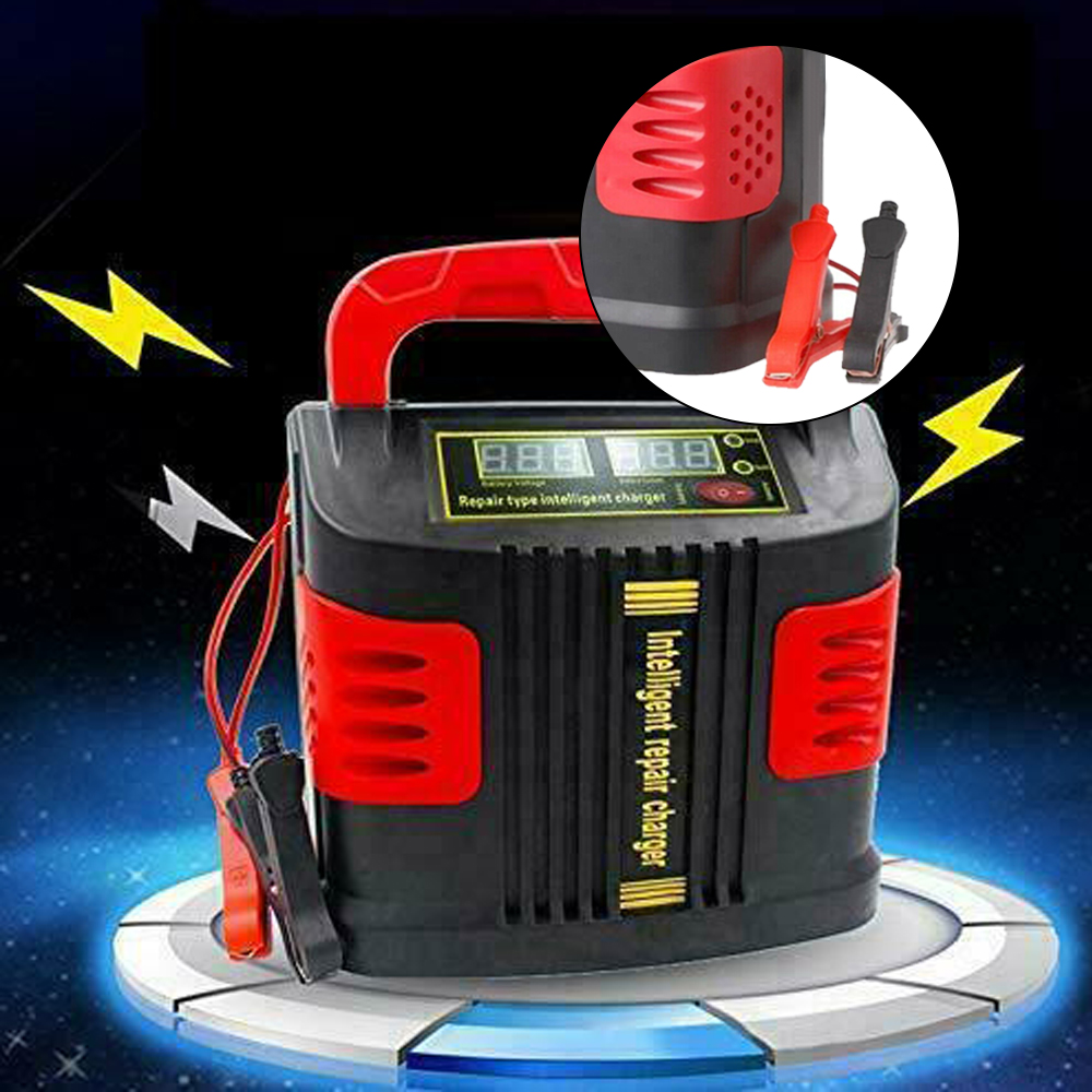 12V24V 12A 6A LCD Display Smart Portable Pulse Repair Automatic Lead Acid Battery Charger for Car Accepting OEM Orders